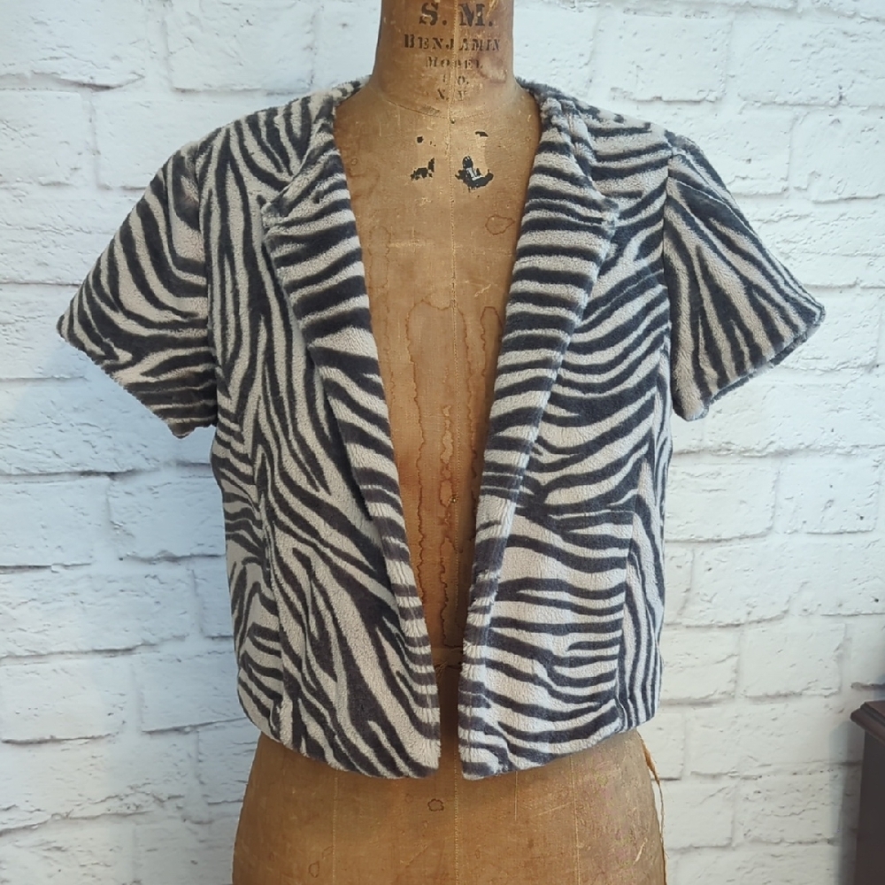 LAL Zebra Faux Fur Jacket